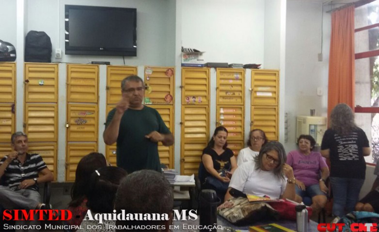 SIMTED Aquidauana foi ao CEJAR falar sobre a Reforma da Previdência