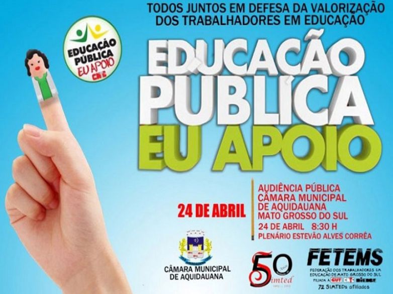 Cartaz de divulgação da audiência pública desta quarta-feira (Foto: Divulgação)